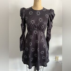 NWT Topshop black & white star print dress
